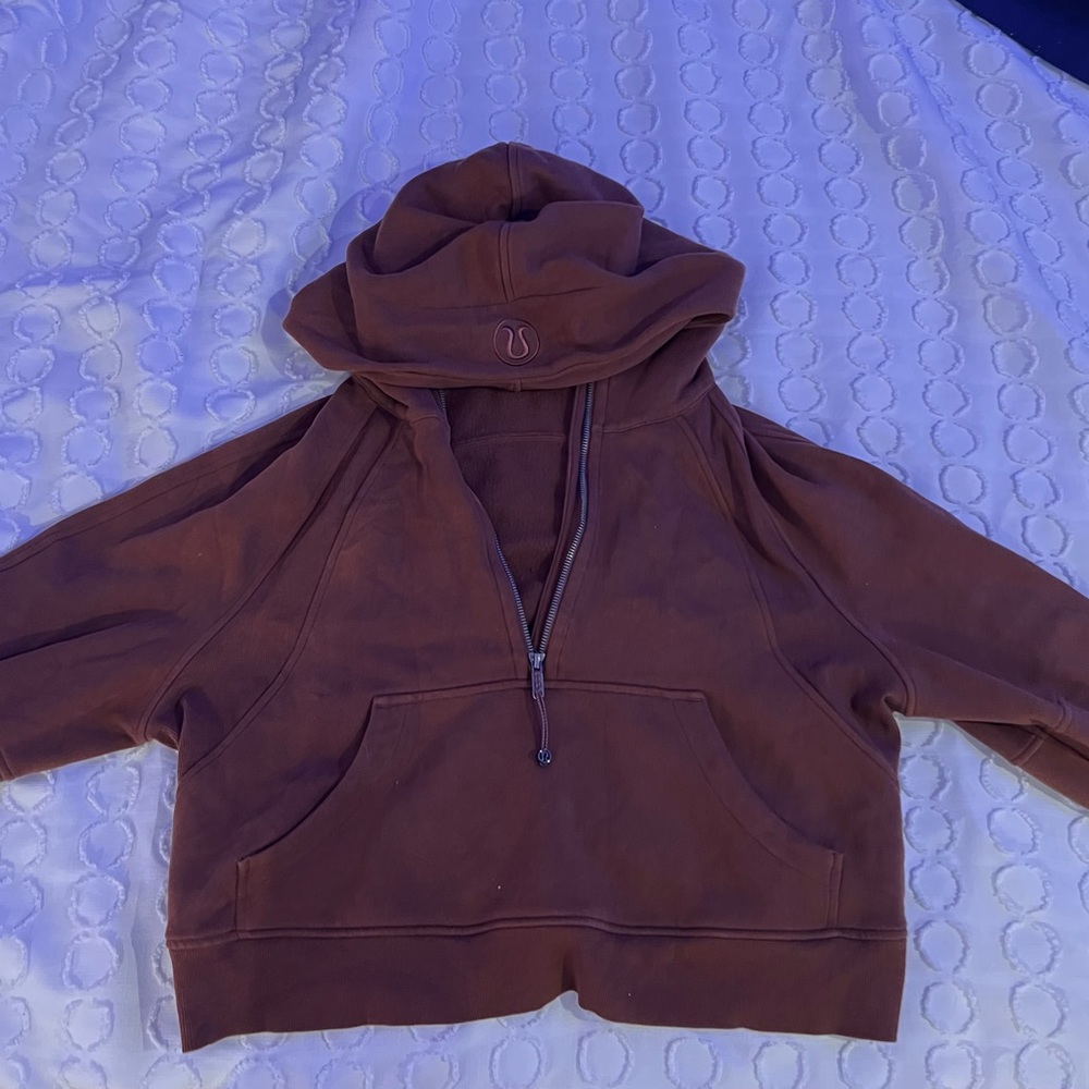 Cropped scuba hoodie